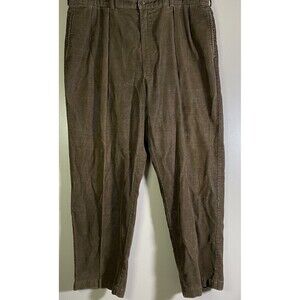 Vintage POLO RALPH LAUREN Pants  Trousers Men 38x30 Brown Corduroy Cord Pleated